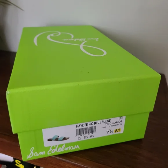 NEW IN BOX Sam Edelman Haydee sandals in Rio Blue color Size 7.5 - Picture 2 of 5